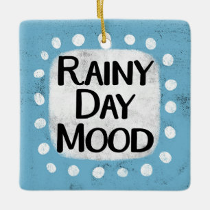 De Cerâmica Ornamento do Humor Rainy Day