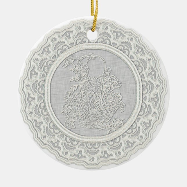 De Cerâmica ornamento do laço (Frente)