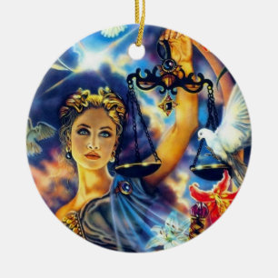 De Cerâmica Ornamento do Libra