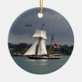 De Cerâmica ornamento do Lynx