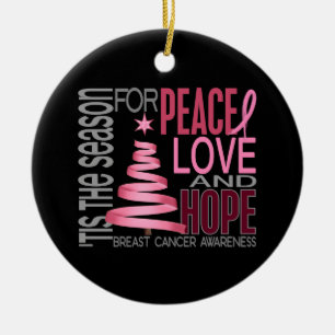 De Cerâmica Ornamento do Natal 1 do cancro da mama