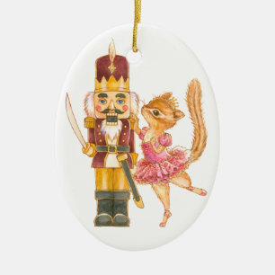 De Cerâmica Ornamento do Oval do balé do Nutcracker