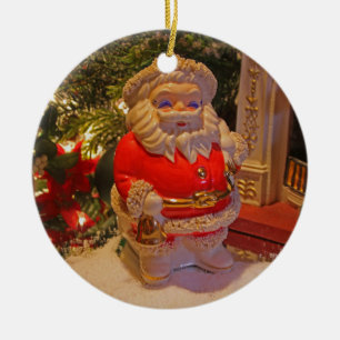De Cerâmica Ornamento do papai noel