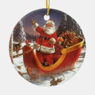 De Cerâmica Ornamento do papai noel