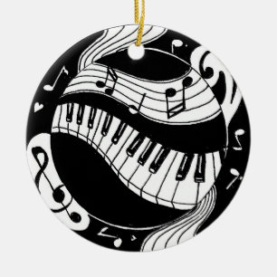 De Cerâmica ornamento do piano