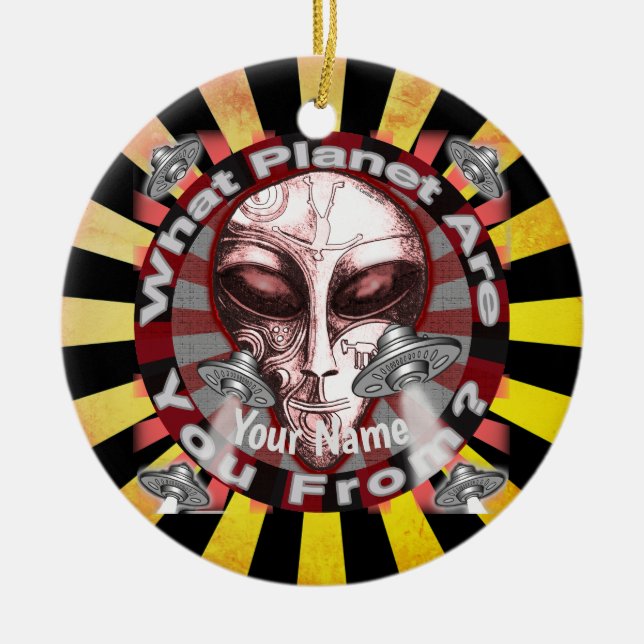 De Cerâmica ornamento do Planeta alienígena (Frente)