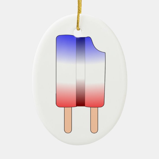 De Cerâmica Ornamento do Popsicle (Frente)