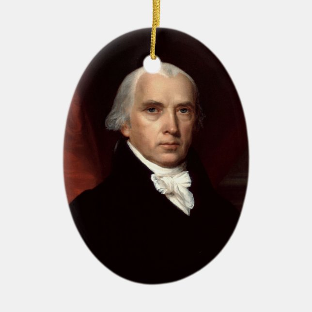 De Cerâmica Ornamento do presidente James Madison (Frente)