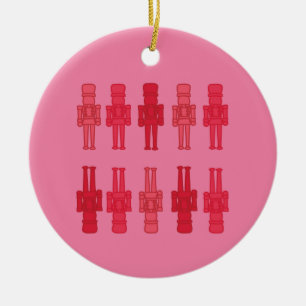 De Cerâmica Ornamento do Quebra-Nozes Rosa