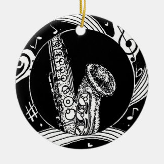 De Cerâmica Ornamento do saxofone