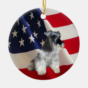 De Cerâmica Ornamento do Schnauzer diminuto