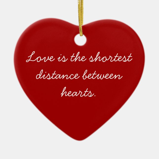 De Cerâmica Ornamento do Sentimento do Coração Vermelho (Frente)