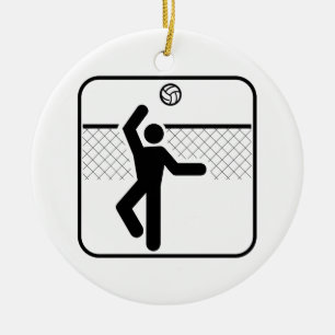 De Cerâmica Ornamento do símbolo do voleibol
