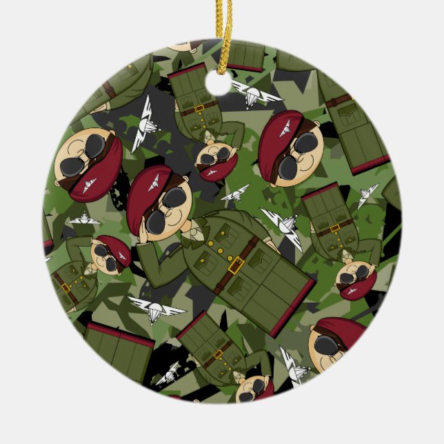 De Cerâmica Ornamento do soldado do exército britânico (Frente)