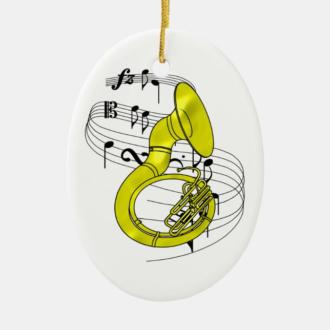 De Cerâmica Ornamento do Sousaphone (Frente)