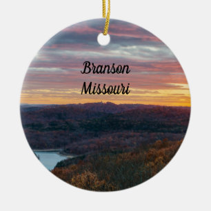 De Cerâmica Ornamento do Sunset das Montanhas Ozark