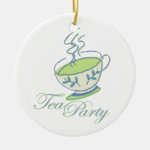 De Cerâmica Ornamento do tea party