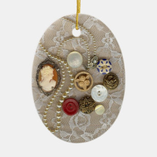 De Cerâmica Ornamento do Tesouro Vintage