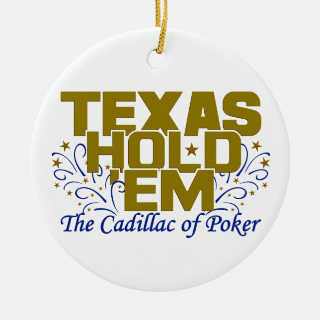 De Cerâmica ornamento do Texas hold 'Em (Frente)