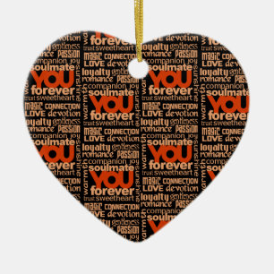 De Cerâmica Ornamento do texto do Soulmate