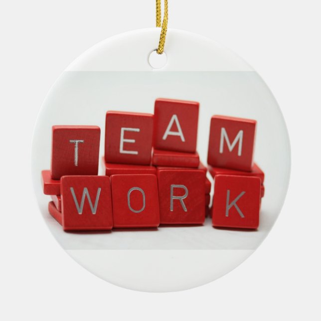 De Cerâmica Ornamento do trabalho em equipe (Frente)