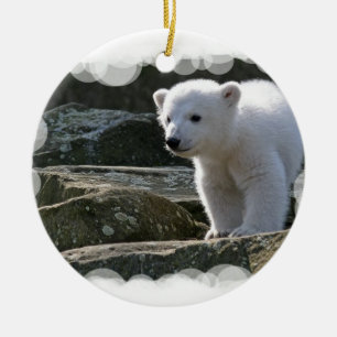 De Cerâmica Ornamento do urso polar do bebê