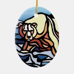 De Cerâmica Ornamento do Urso Polar Manipulando e Ofertas