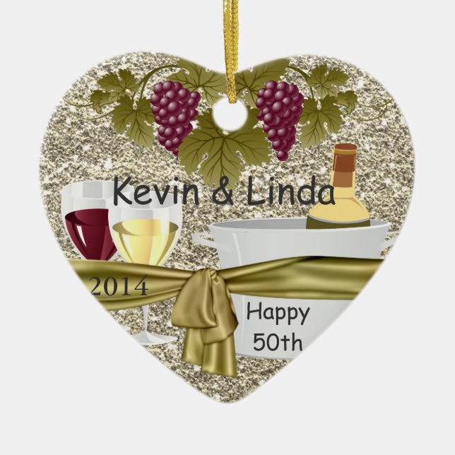 De Cerâmica ORNAMENTO do VINHO do PRESENTE do ANIVERSÁRIO do (Frente)
