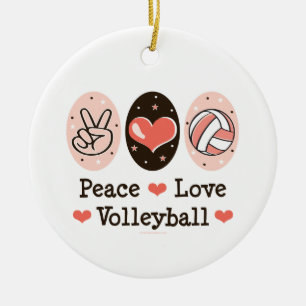 De Cerâmica Ornamento do voleibol do amor da paz