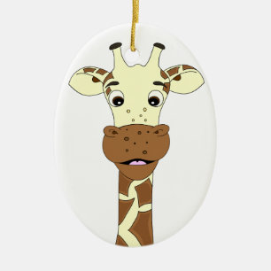 De Cerâmica Ornamento dos desenhos animados do girafa