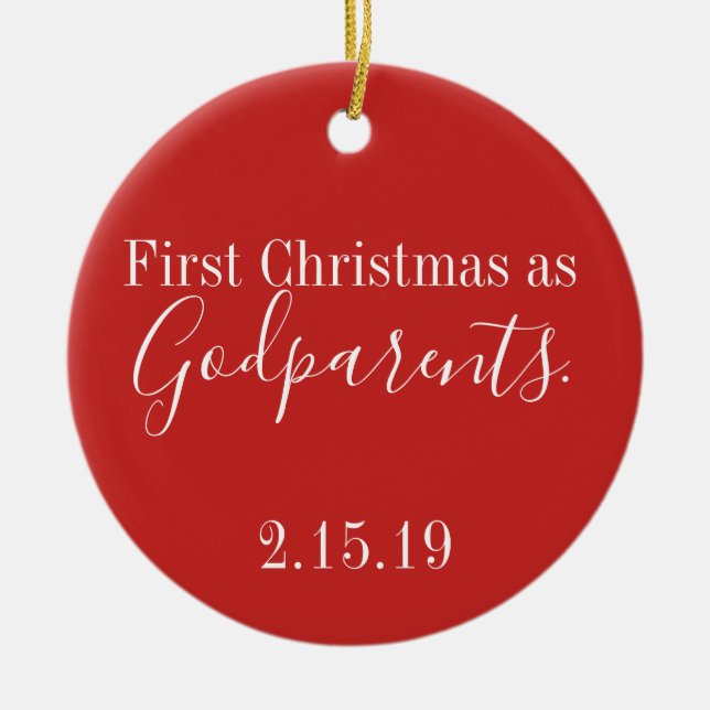 De Cerâmica ornamento dos godparents (Frente)