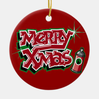 De Cerâmica Ornamento dos grafites do Feliz Natal