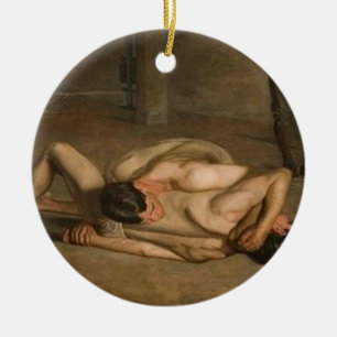 De Cerâmica Ornamento dos lutadores