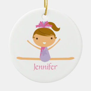 De Cerâmica Ornamento dos miúdos da menina personalizada da