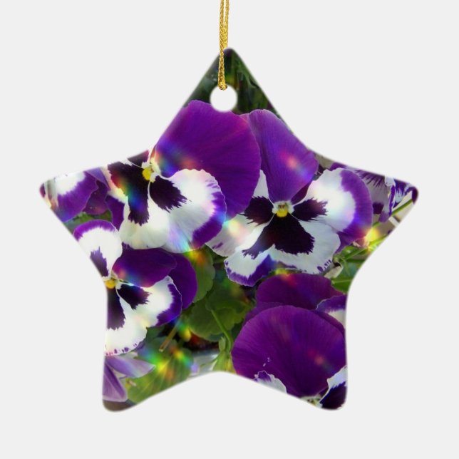 De Cerâmica Ornamento dos Pansies (Frente)