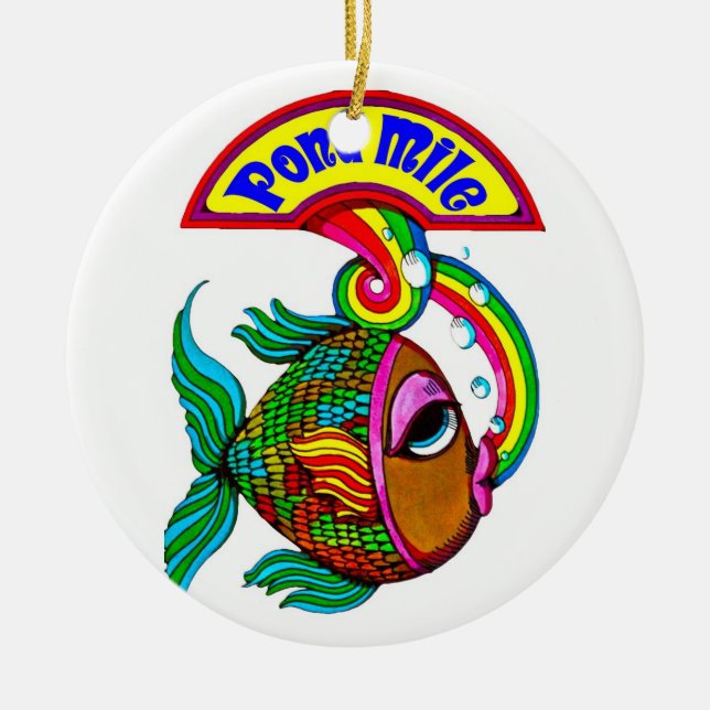 De Cerâmica Ornamento dos peixes da milha da lagoa (Frente)