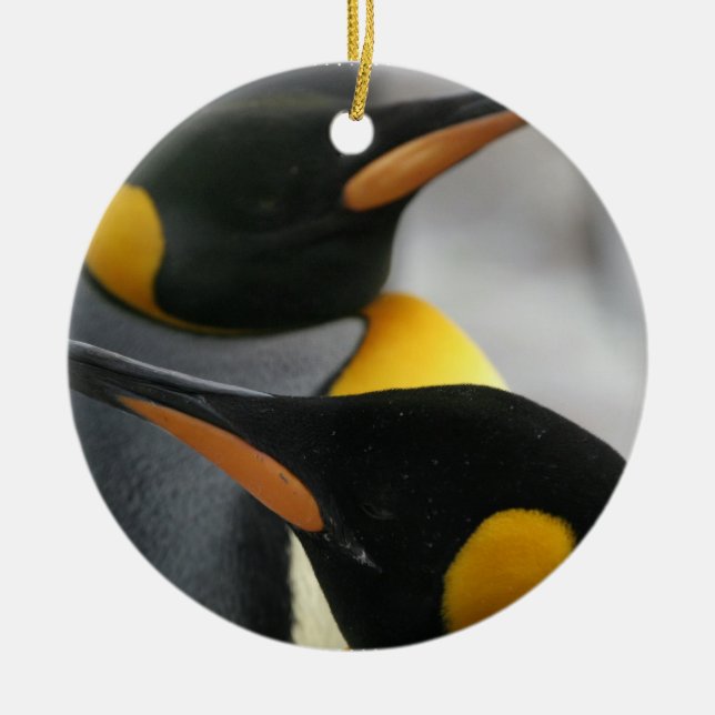 De Cerâmica Ornamento dos pinguins (Frente)
