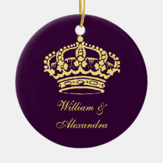 De Cerâmica Ornamento dourado da coroa