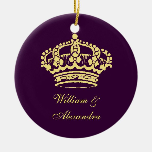 De Cerâmica Ornamento dourado da coroa (Frente)