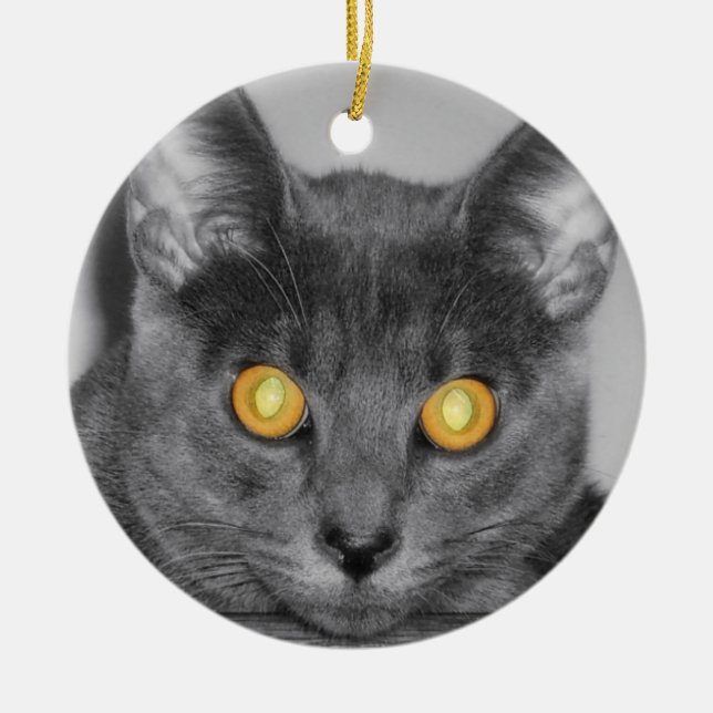 De Cerâmica Ornamento Dourado Dusky (Frente)