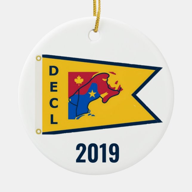 De Cerâmica Ornamento Down East Cruisers Loop (Dourado, 2019) (Frente)