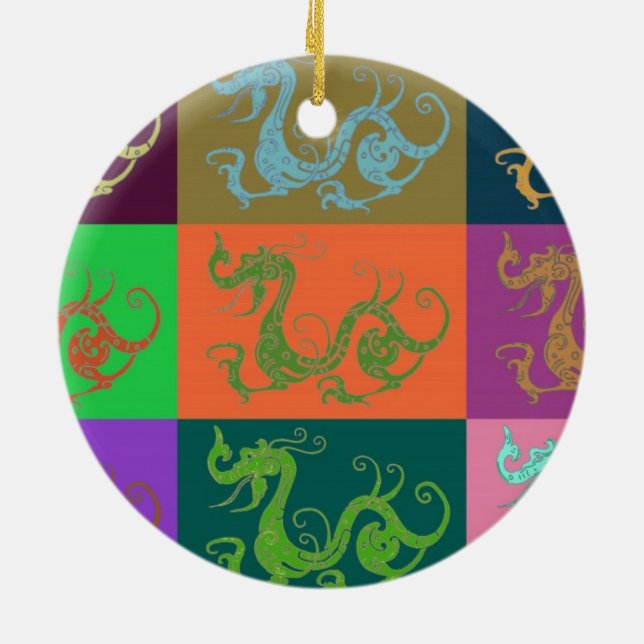 De Cerâmica Ornamento Dragões (Traseira)