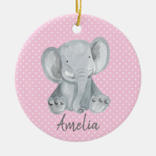 De Cerâmica Ornamento Elefante-cinza Cerâmico