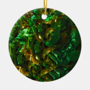 De Cerâmica Ornamento esmeralda dourado do círculo