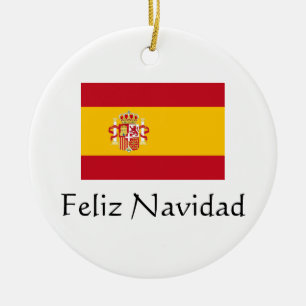 De Cerâmica Ornamento espanhol Feliz Natal