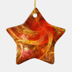 De Cerâmica Ornamento Estrela do Firestorm Nova Abstrato Art