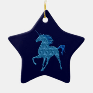 De Cerâmica Ornamento Estrela Unicórnio Blue Fire