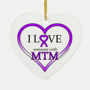 De Cerâmica Ornamento eu amo alguém com MTM