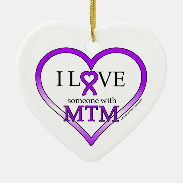 De Cerâmica Ornamento eu amo alguém com MTM (Frente)