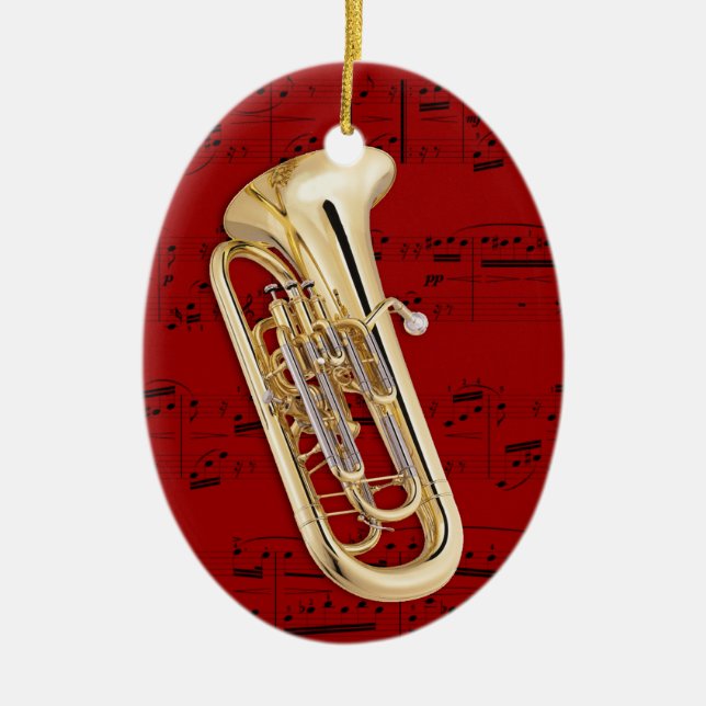 De Cerâmica Ornamento - Euphonium - escolha sua cor (Frente)